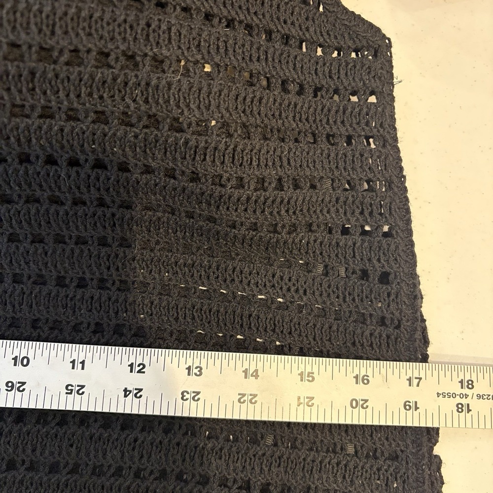 Zara Womens Black Crochet Midi Dress Size XS/S Peter Pan Collar Blogger Favorite - Picture 5 of 9
